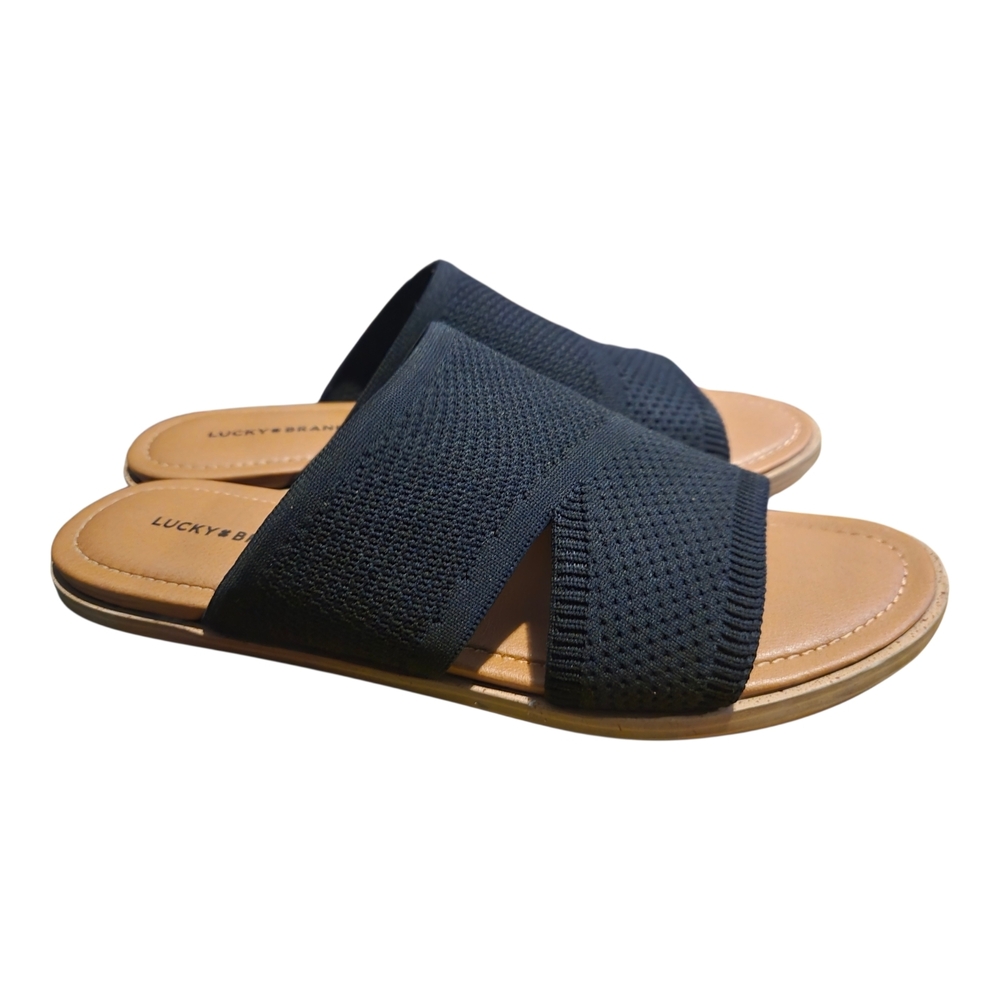 Lucky Brand Black Slide Sandals